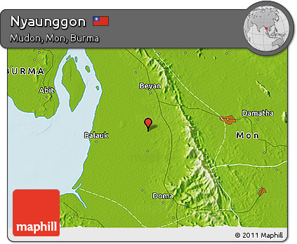 Physical 3D Map of Nyaunggon