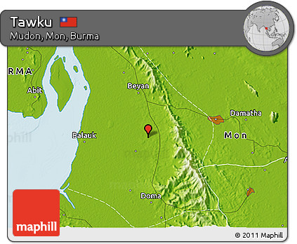 Physical 3D Map of Tawku