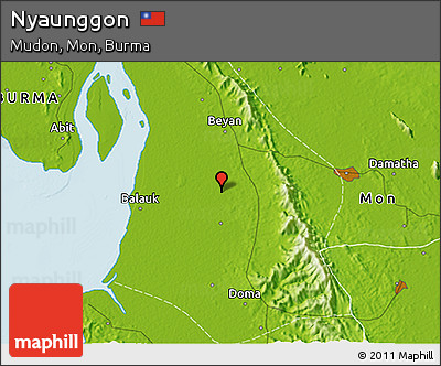Physical 3D Map of Nyaunggon