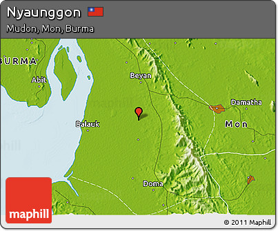 Physical 3D Map of Nyaunggon