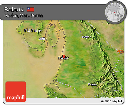Satellite 3D Map of Balauk