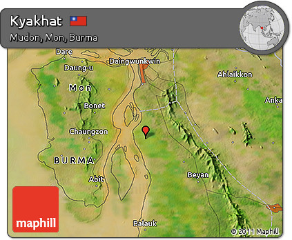 Satellite 3D Map of Kyakhat