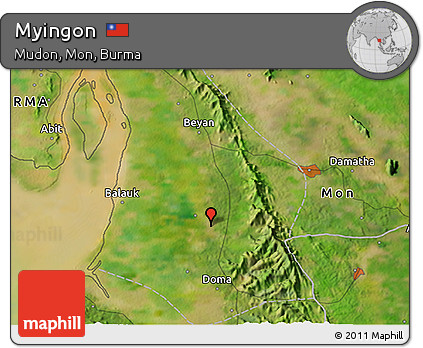 Satellite 3D Map of Myingon