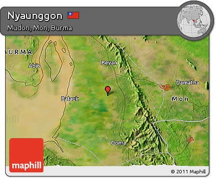 Satellite 3D Map of Nyaunggon