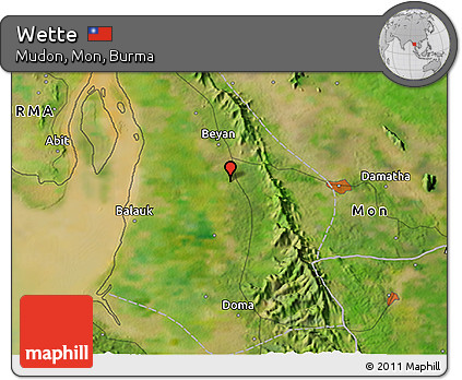 Satellite 3D Map of Wette