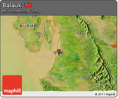 Satellite 3D Map of Balauk