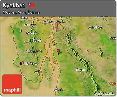 Satellite 3D Map of Kyakhat