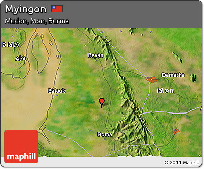 Satellite 3D Map of Myingon
