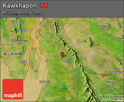 Satellite 3D Map of Kawkhapon