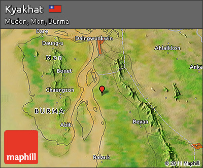 Satellite 3D Map of Kyakhat