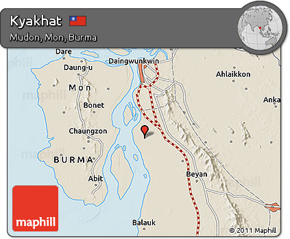 Shaded Relief 3D Map of Kyakhat