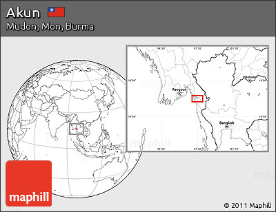 Blank Location Map of Akun