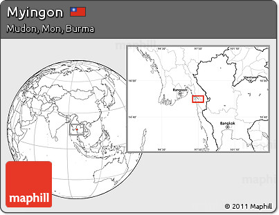 Blank Location Map of Myingon
