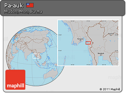 Gray Location Map of Pa-auk