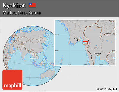 Gray Location Map of Kyakhat