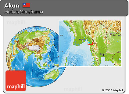 Physical Location Map of Akun