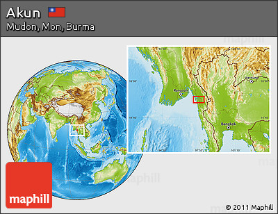 Physical Location Map of Akun