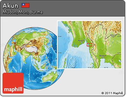 Physical Location Map of Akun