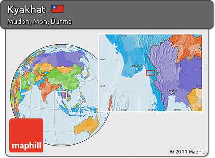 Political Location Map of Kyakhat