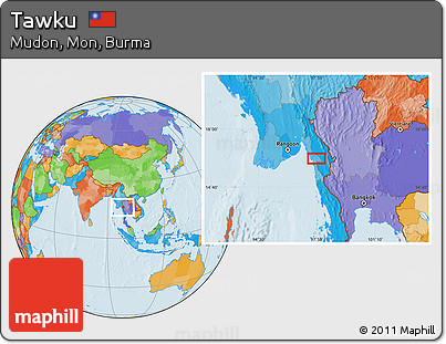 Political Location Map of Tawku
