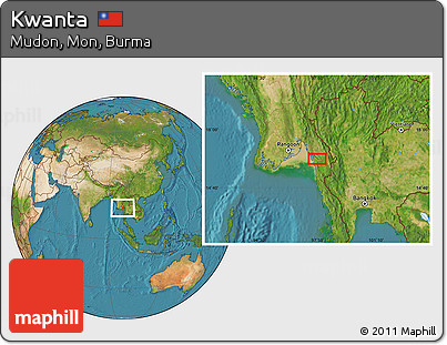 Satellite Location Map of Kwanta