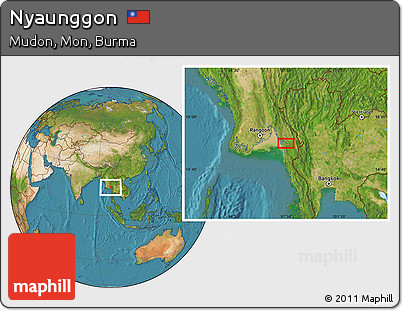 Satellite Location Map of Nyaunggon