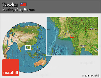 Satellite Location Map of Tawku