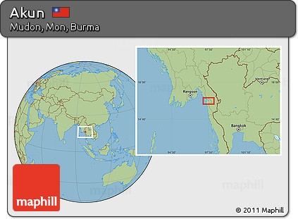 Savanna Style Location Map of Akun