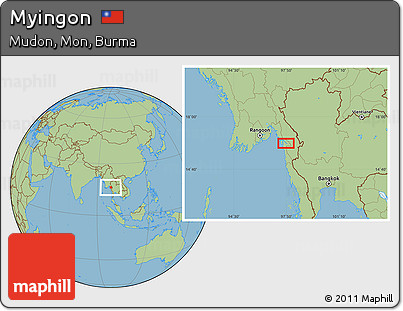 Savanna Style Location Map of Myingon