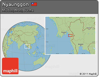 Savanna Style Location Map of Nyaunggon