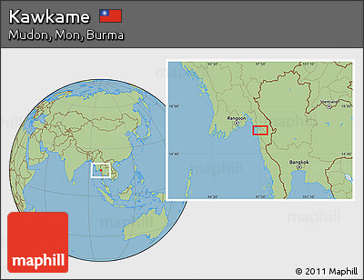 Savanna Style Location Map of Kawkame