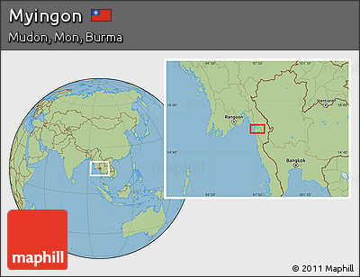 Savanna Style Location Map of Myingon