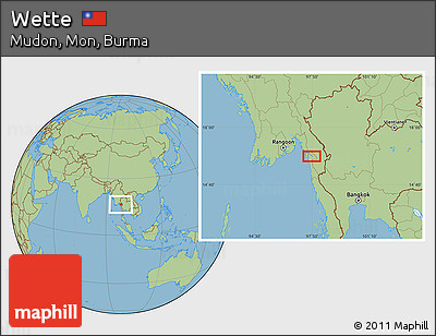 Savanna Style Location Map of Wette