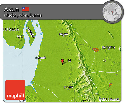 Physical Map of Akun