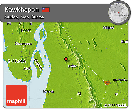 Physical Map of Kawkhapon