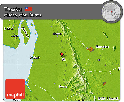 Physical Map of Tawku