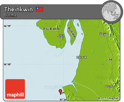 Physical Map of Theinkwin