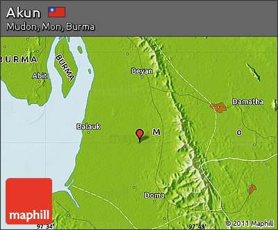 Physical Map of Akun