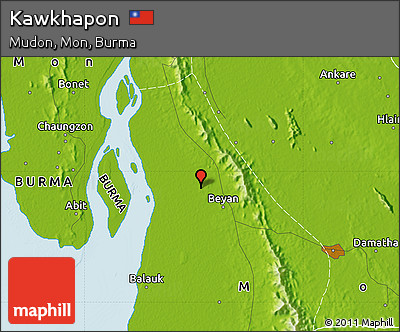 Physical Map of Kawkhapon
