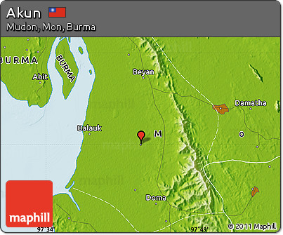 Physical Map of Akun