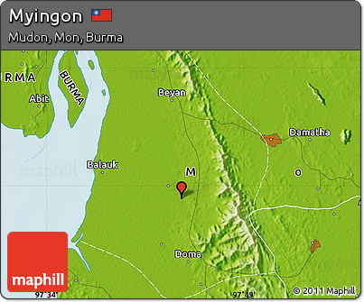 Physical Map of Myingon