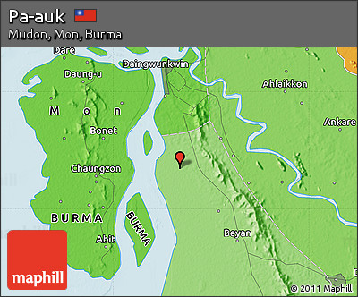 Political Map of Pa-auk