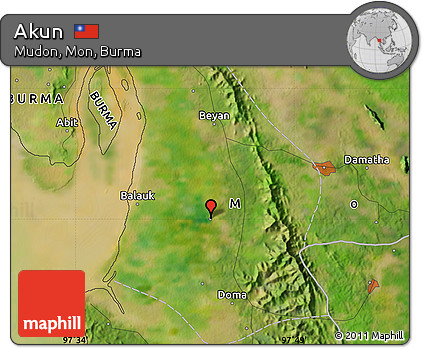 Satellite Map of Akun