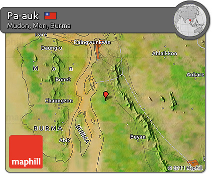 Satellite Map of Pa-auk