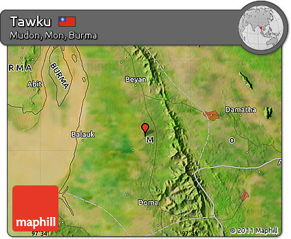Satellite Map of Tawku
