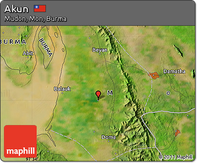 Satellite Map of Akun