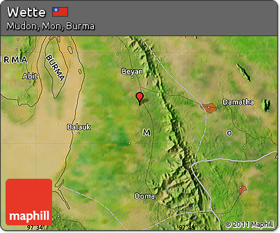Satellite Map of Wette