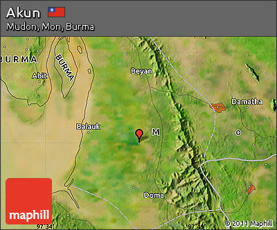 Satellite Map of Akun
