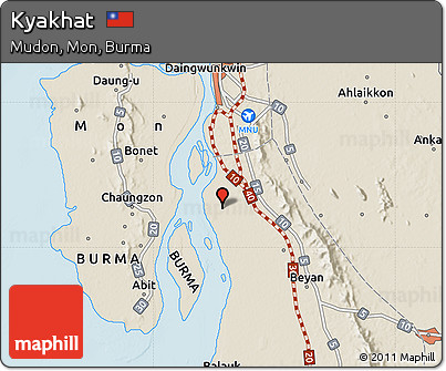Shaded Relief Map of Kyakhat