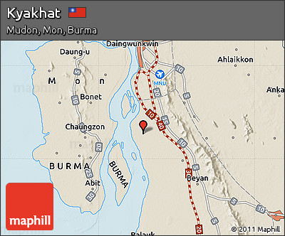 Shaded Relief Map of Kyakhat